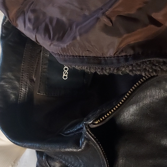 Men's Asos Bomber Leather Jacket - Picture 11 of 15